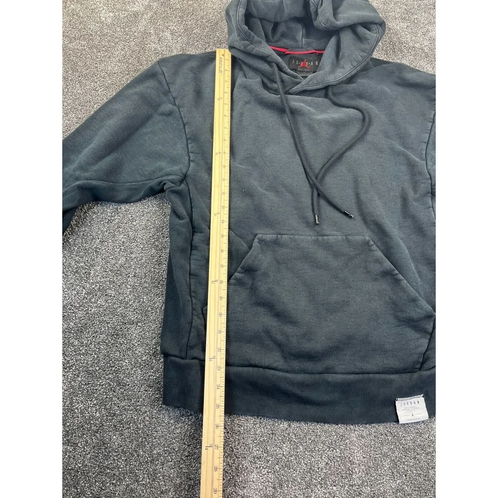 Jordan Hoodie Men Small Black Washed Terry Cotton Sweatshirt Casual Training Gym